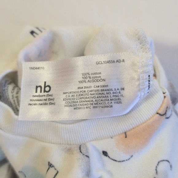 carter's 2-pack cotton zipper footie sleeper pajamas neutral unisex newborn baby - Picture 6 of 11